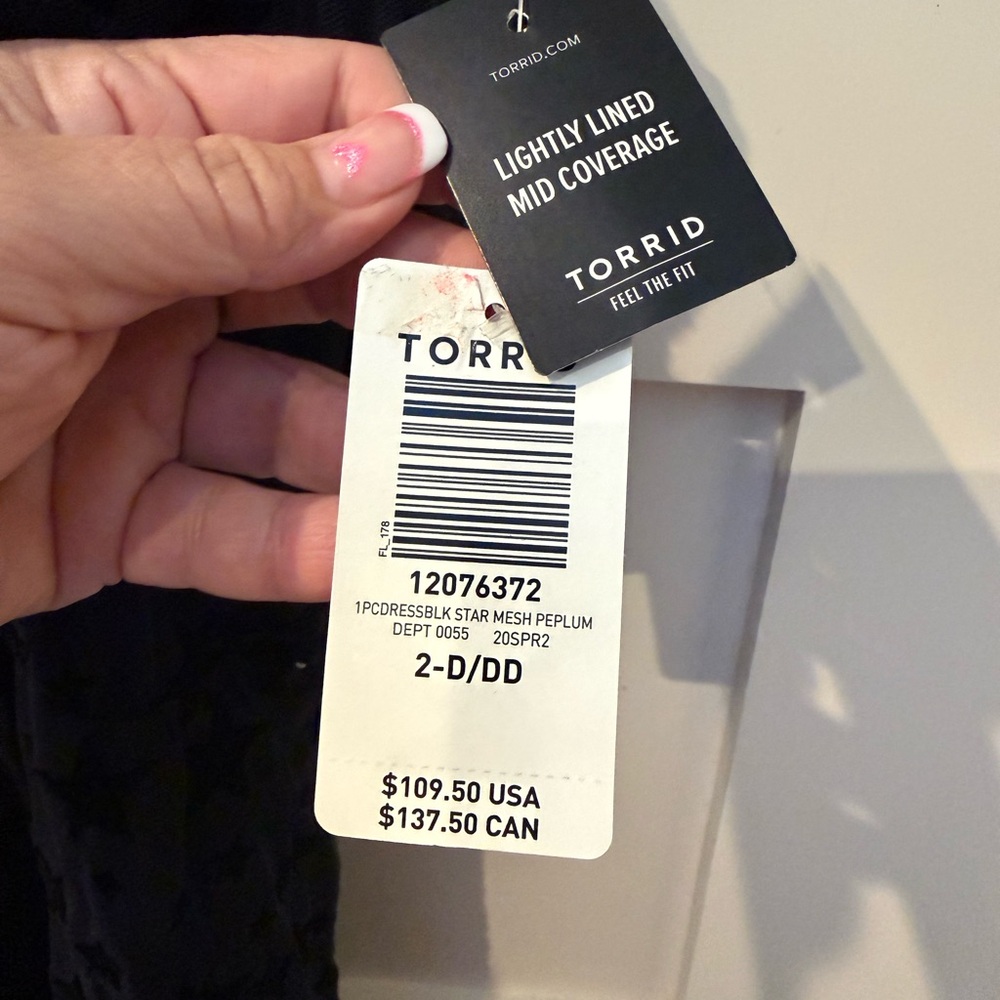 Torrid Black Star Mesh Overlay swimsuit - Picture 2 of 7